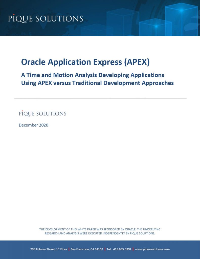 Study: Build Apps 38X Faster with Oracle APEX