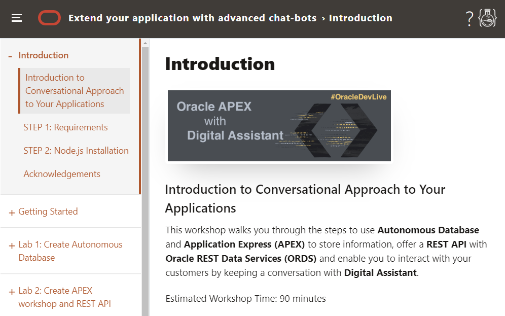 Hands-On Lab: Have a Conversation with Customers Using Digital Assistant