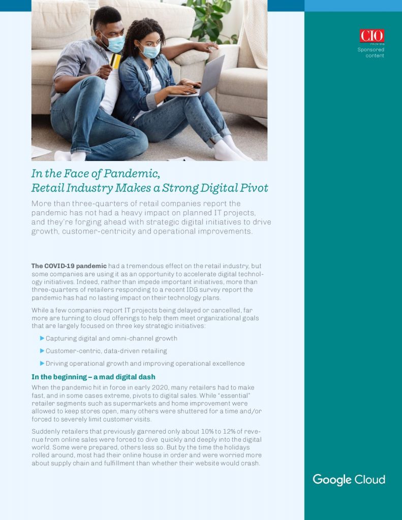 IDG IT Leaders Research: In the Face of Pandemic, Retail Industry Makes a Strong Digital Pivot