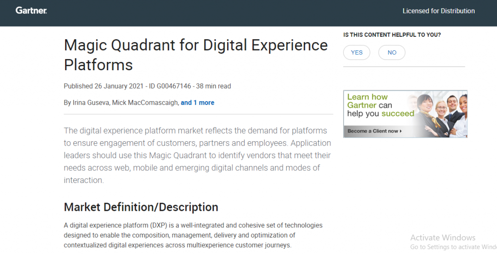 Acquia Named a Leader in the 2021 Gartner Magic Quadrant for DXP