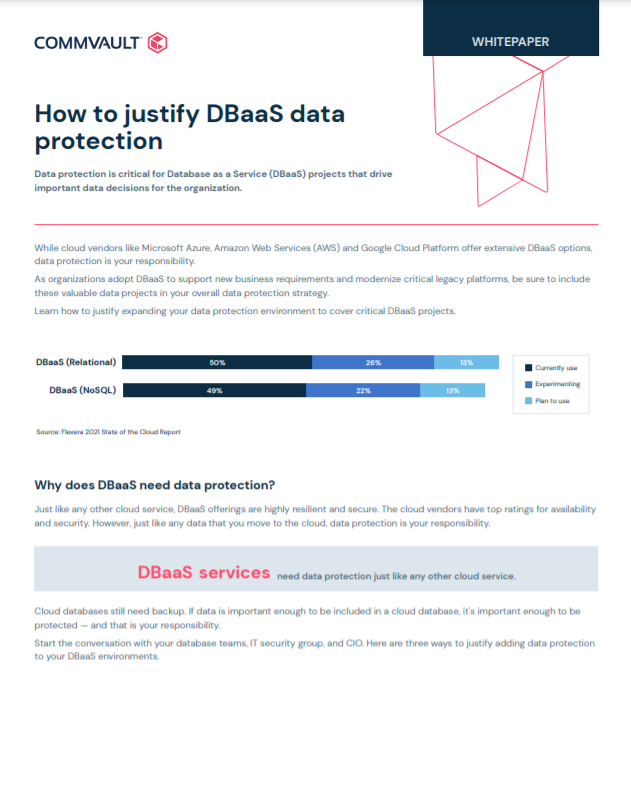 How to Justify DBaaS Data Protection