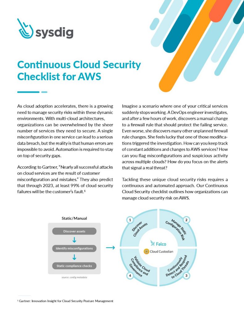 Continuous Security for AWS Cloud and Containers