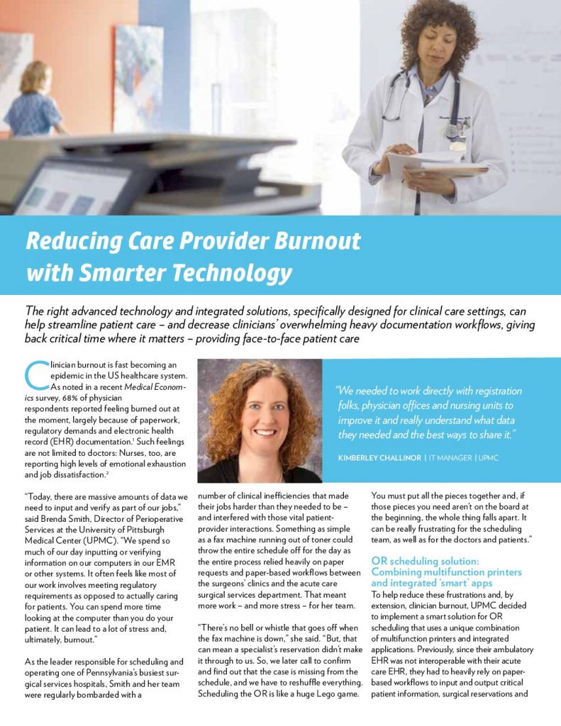 Reducing Care Provider Burnout with Smarter Technology