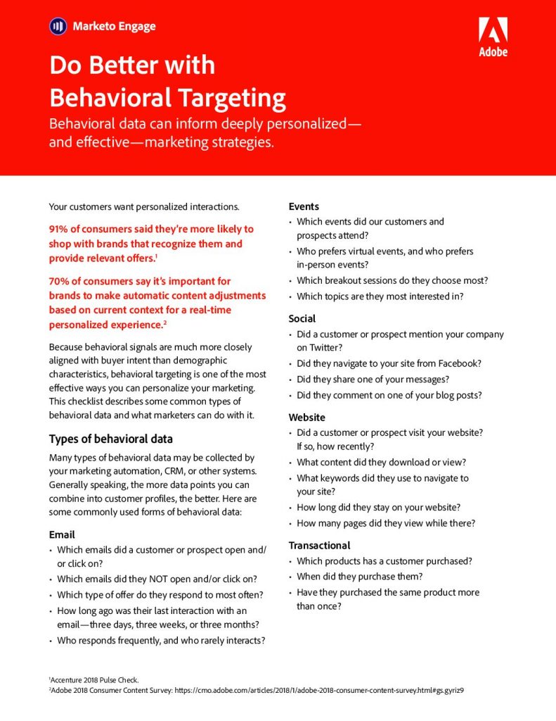 Do Better with Behavioral Targeting