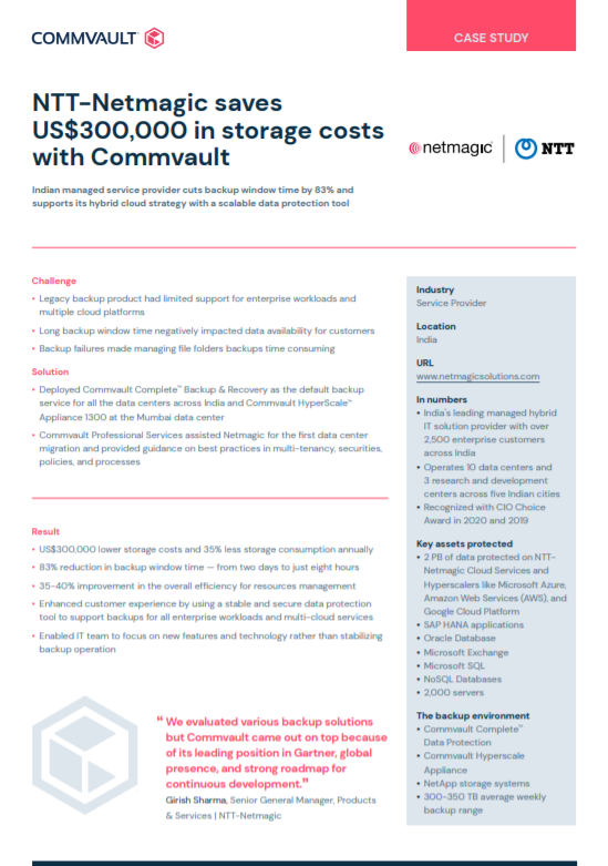 NTT-Netmagic Case Study