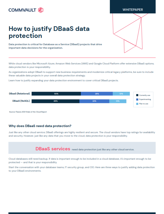 How to Justify DBaaS Data Protection