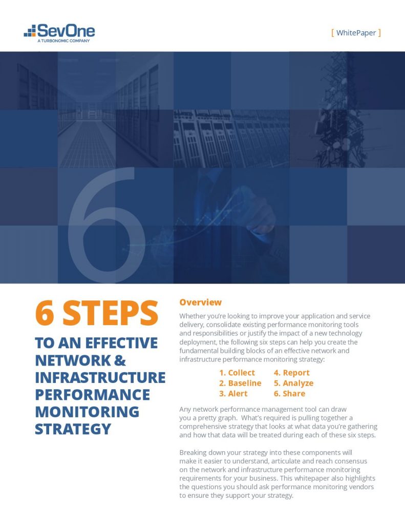 6 Steps to an Effective Network  and  Infrastructure Performance Monitoring Strategy