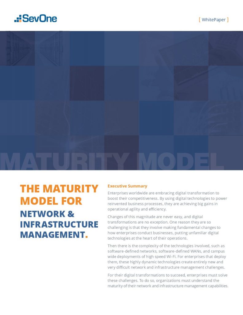 The Maturity Model for Network  and  Infrastructure Management