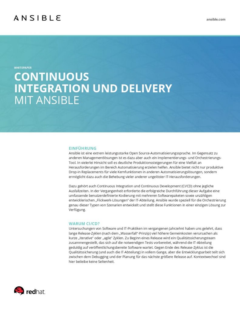 Continuous Integration Und Delivery MIT Ansible