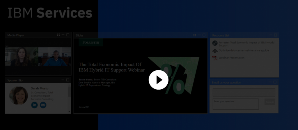 Forrester Total Economic Impact of Hybrid IT Support – Cost Savings and Business Benefits Enabled by IBM