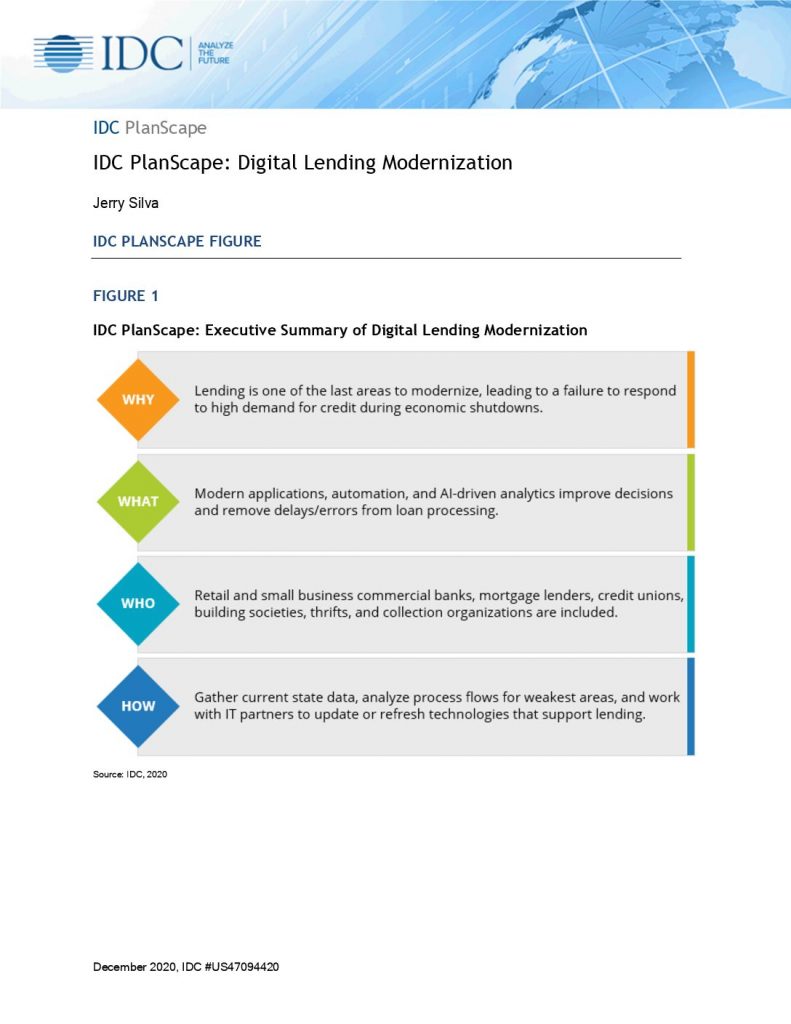 BANKING IDC PlanScape: Digital Lending Modernization