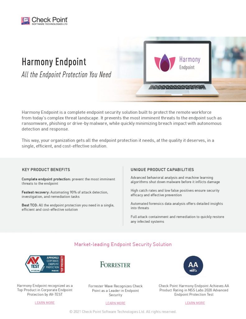 Harmony Endpoint Solution