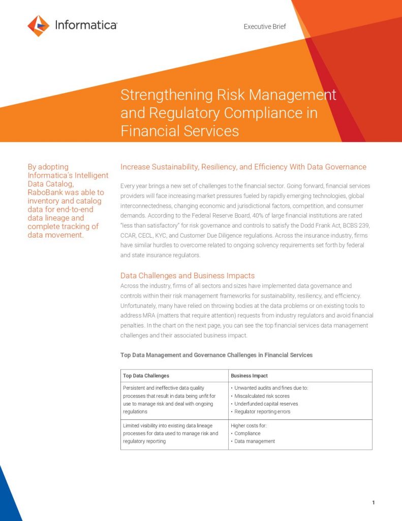 Strengthening Risk Management and Regulatory Compliance in Financial Services