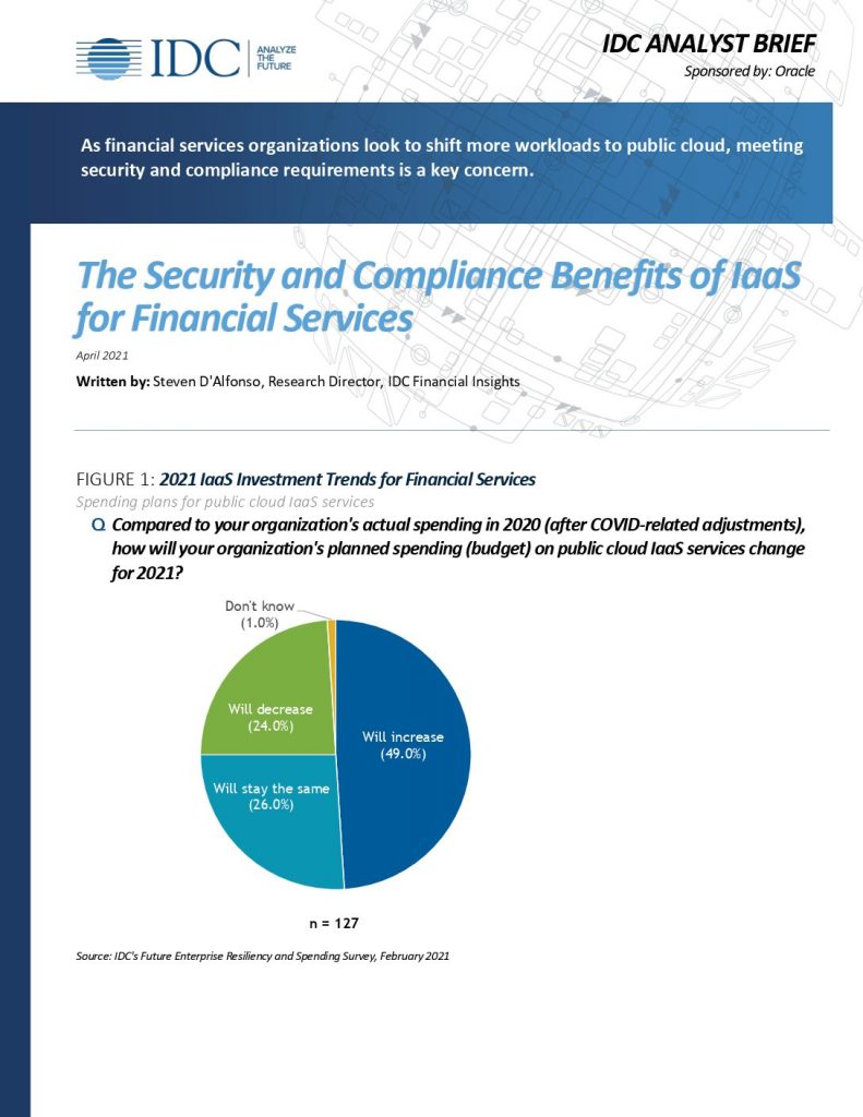 The Security and Compliance Benefits of IaaS for Financial Services