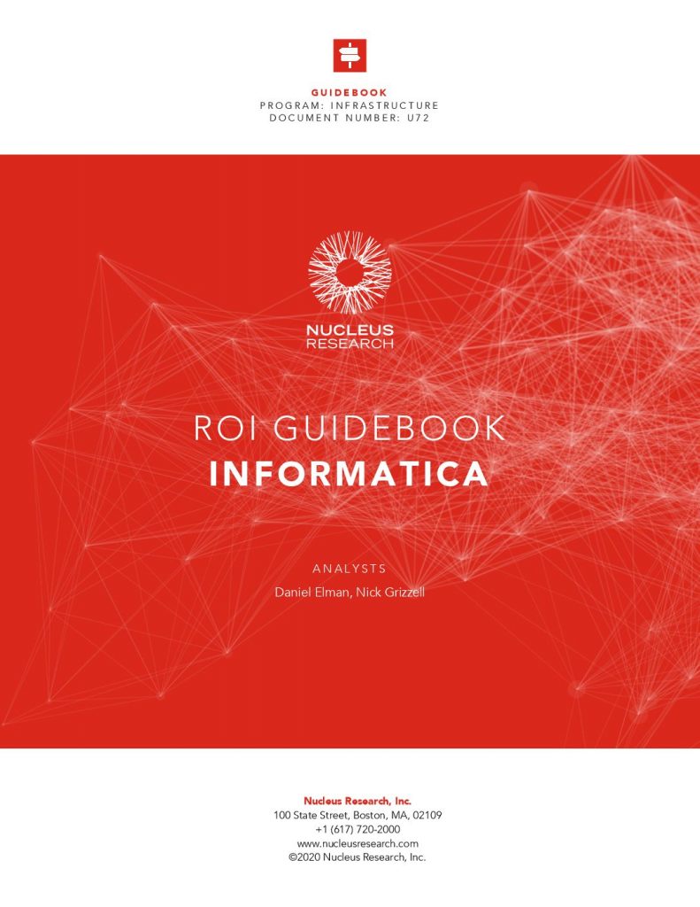 Nucleus Research ROI Guidebook: Informatica iPaaS