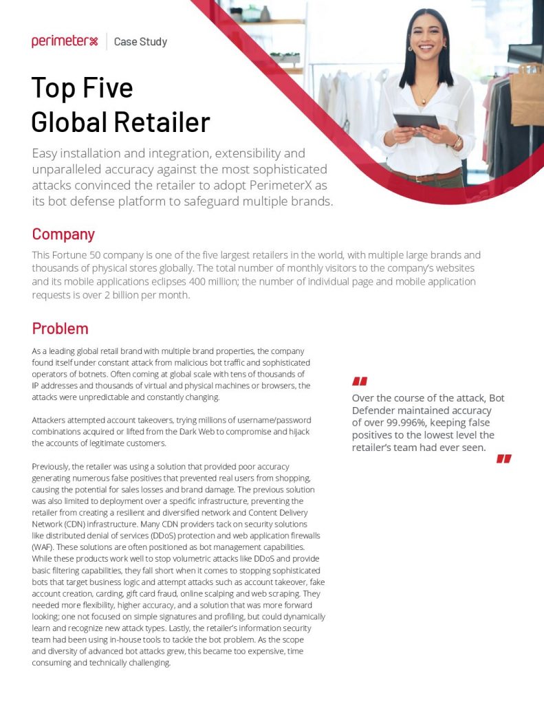 Top Five Global Retailer Case Study