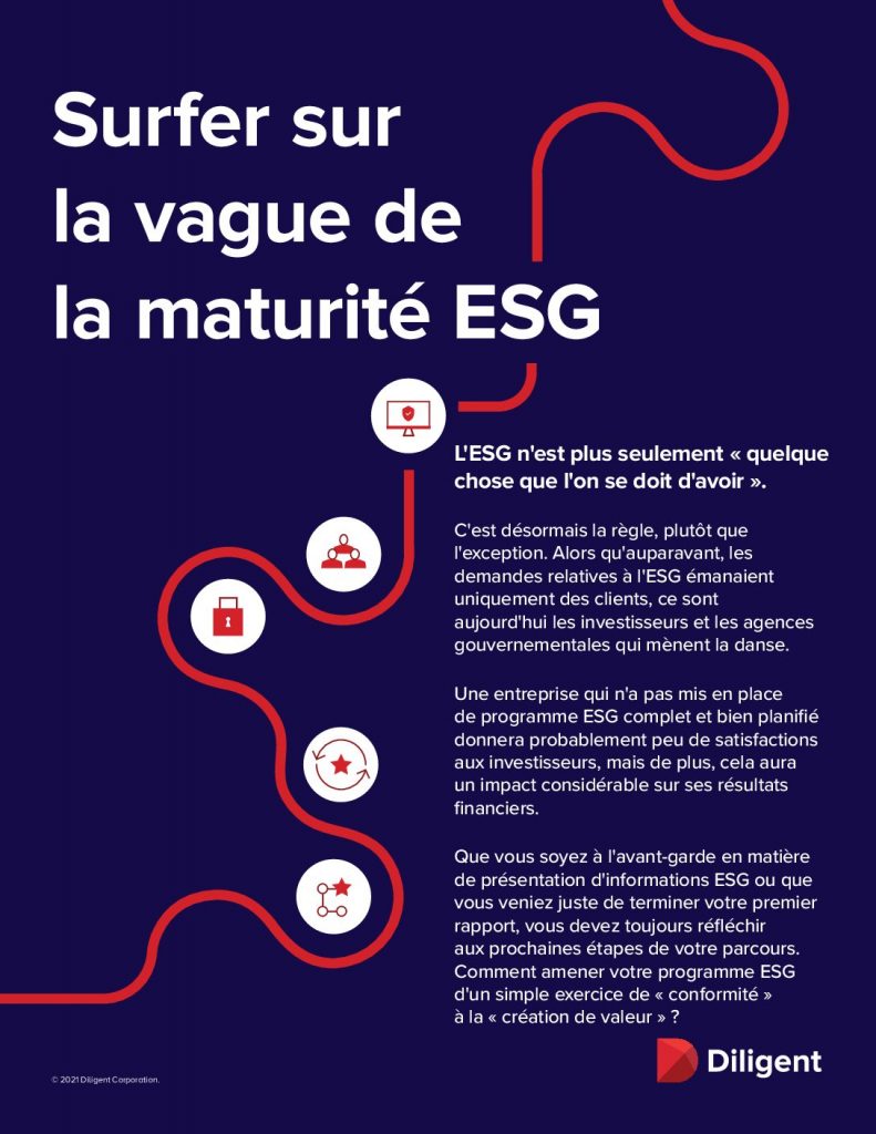 Surfer sur la vague de la maturité ESG