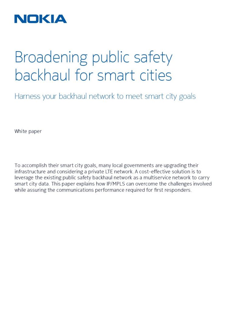 Broadening Public Safety Backhaul For Smart Cities