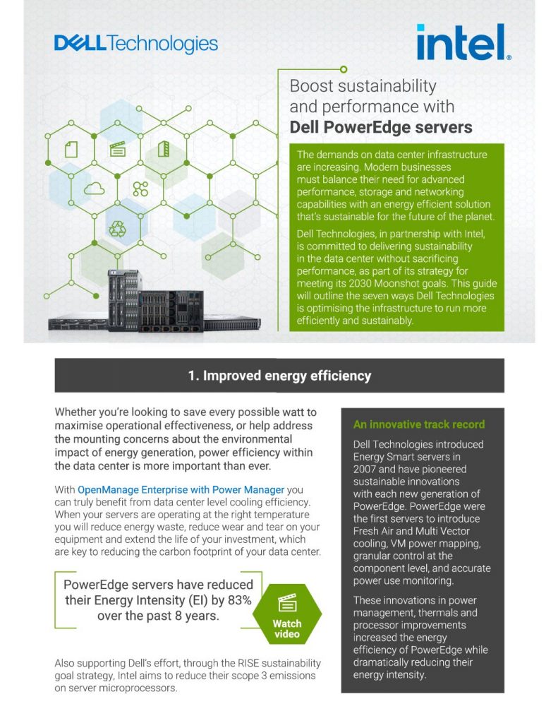 Boost Sustainability and Performance with Dell PowerEdge Servers
