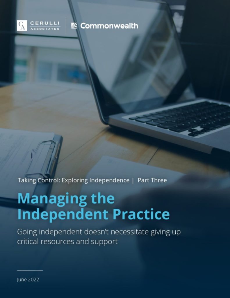 Managing the independent practice