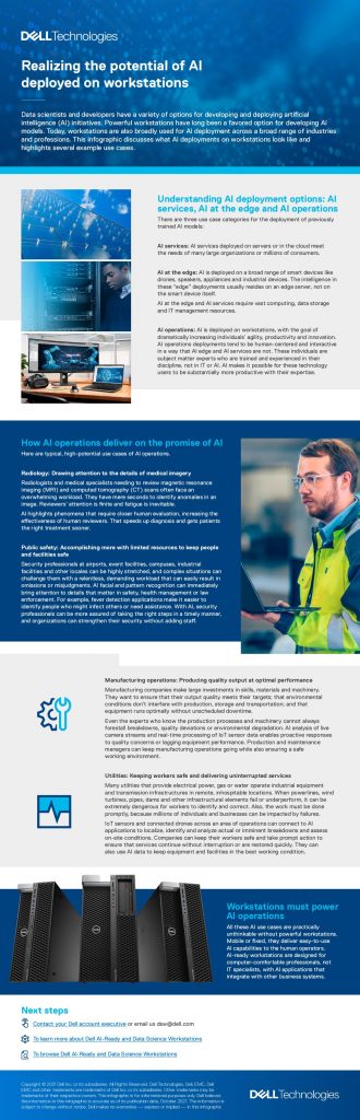 Realizing the Potential of AI Deployed on Workstations Infographic ...