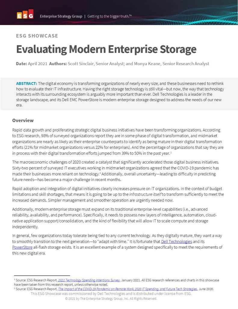 ESG: Redefining Modern Enterprise Storage for Mission-critical Workloads