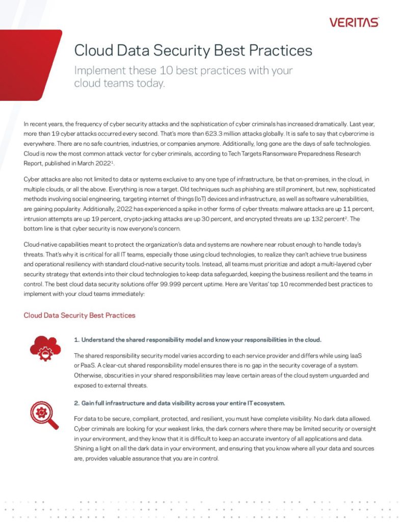 Implement 10 Cloud Data Security Best Practices