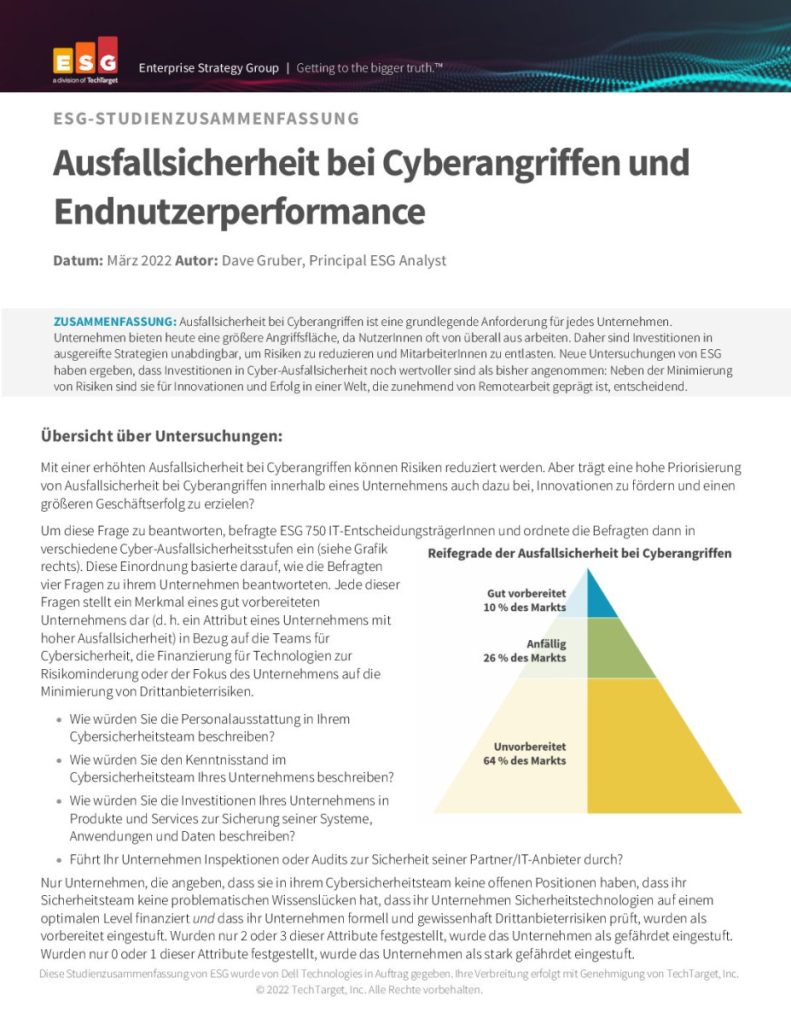 Ausfallsicherheit bei Cyberangriffen und Endnutzerperformance