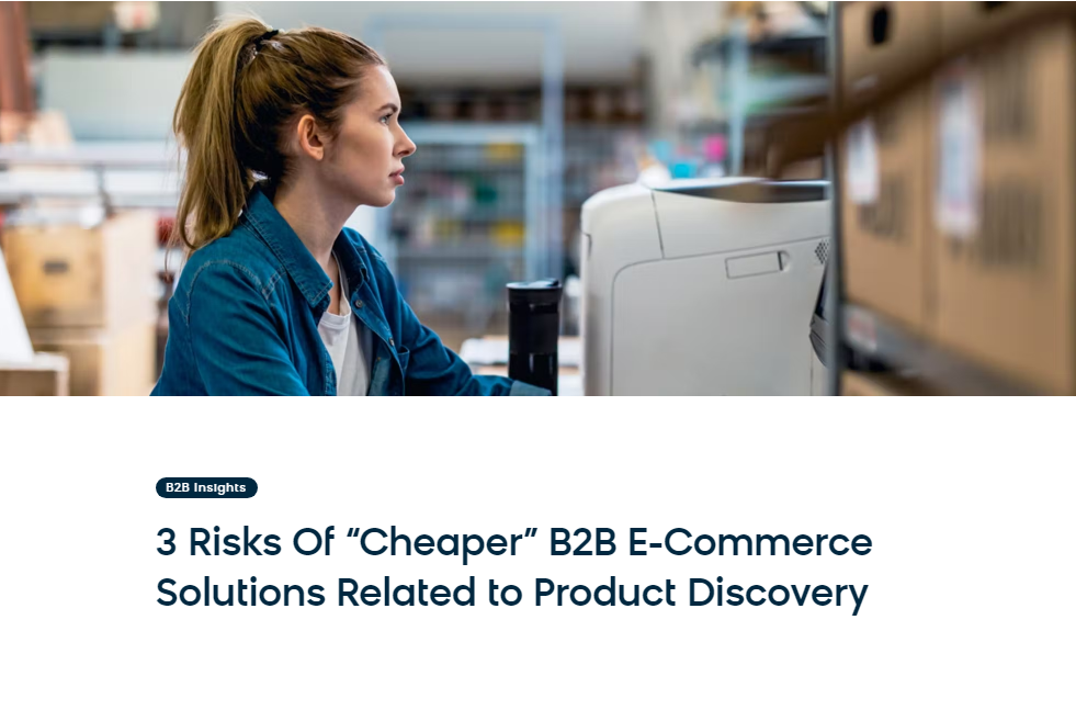 3 Risks Of “Cheaper” B2B E-Commerce Solutions Related to Product Discovery