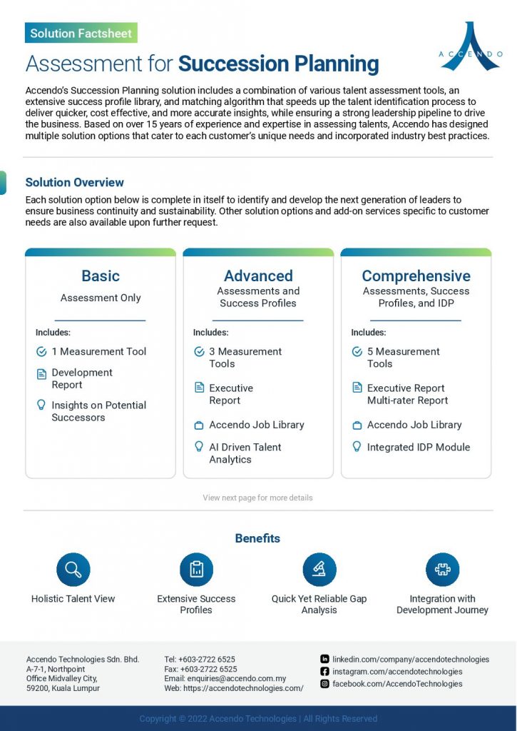 Assessment for Succession Planning