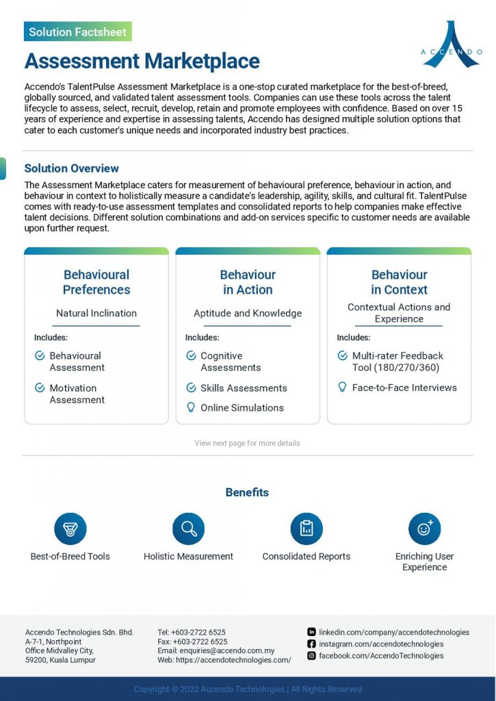 Assessment Marketplace