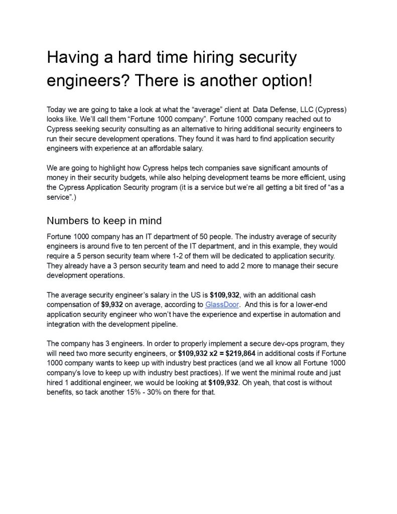 Having a hard time hiring security engineers? There is another option!