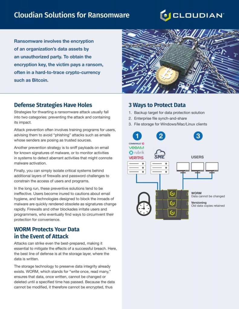 Cloudian Solutions for Ransomware