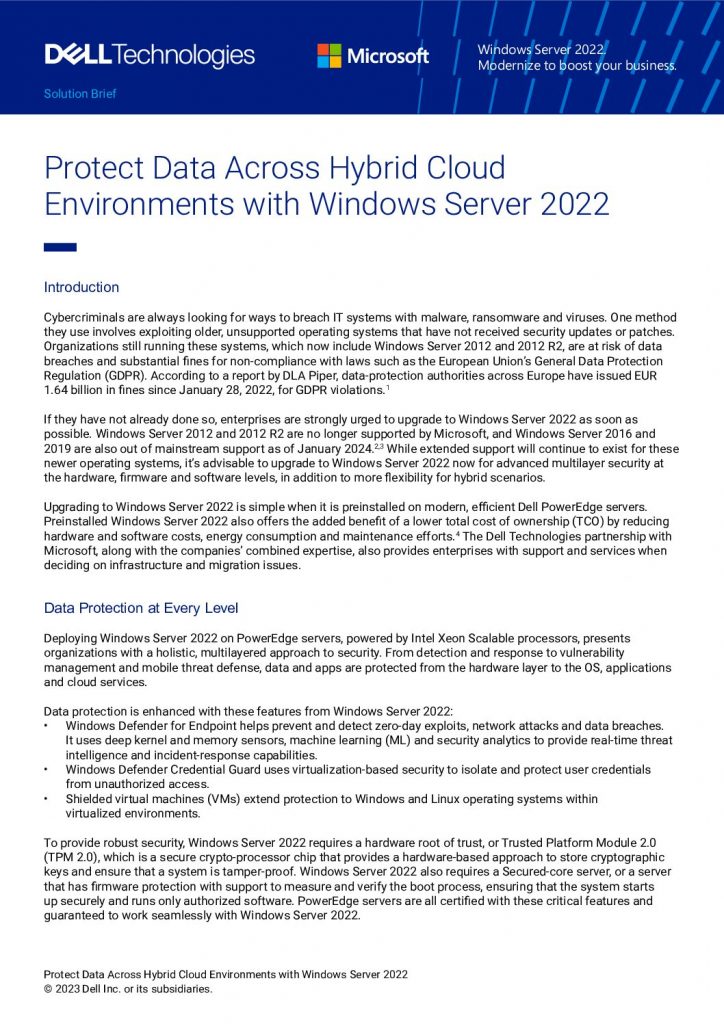 Protect Data Across Hybrid Cloud Environments with Windows Server 2022 ...
