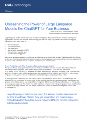 Unleashing Power of Large Language Model like ChatGPT for Business ...