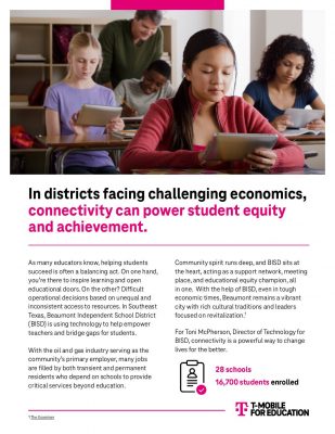 In districts facing challenging economics, connectivity can power student equity and achievement.