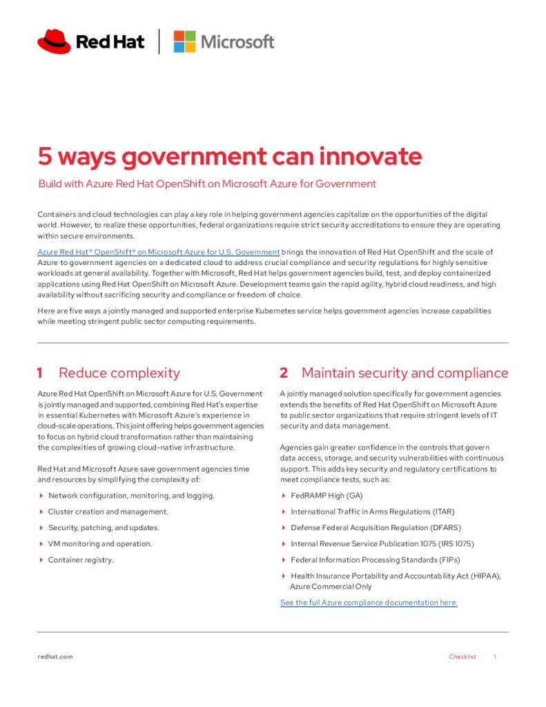 5 ways government can innovate: A checklist