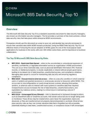 Microsoft 365 Data Security Top 10