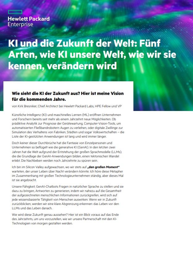 KI und die Zukunft der Welt: Fünf Arten, wie KI den uns bekannten ...